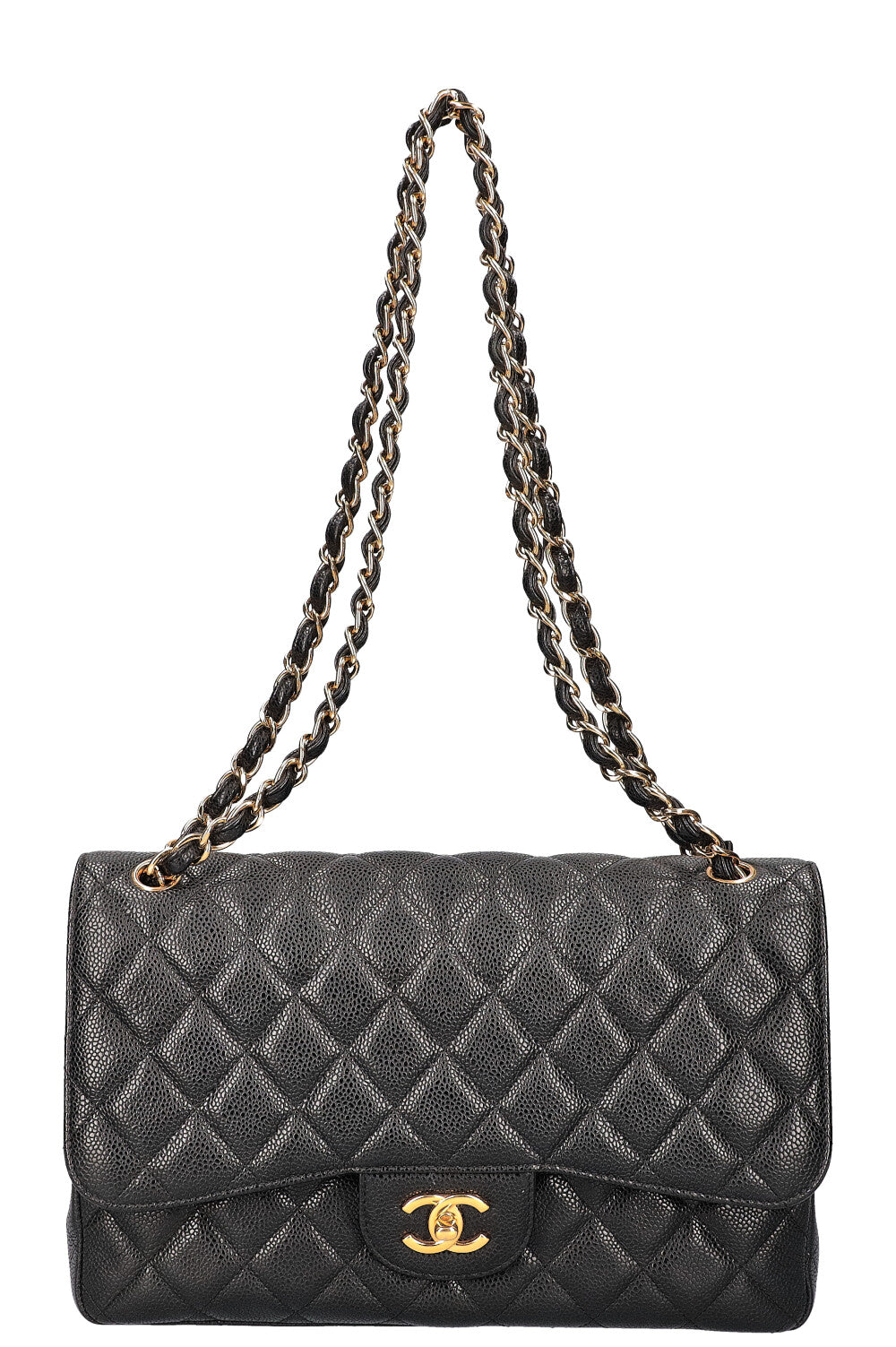 CHANEL Jumbo Double Flap Bag Caviar Black REAWAKE