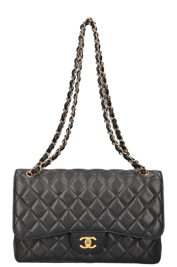 CHANEL Jumbo Double Flap Bag Caviar Black
