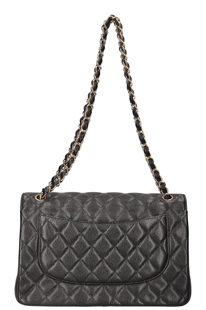 CHANEL Jumbo Double Flap Bag Caviar Black