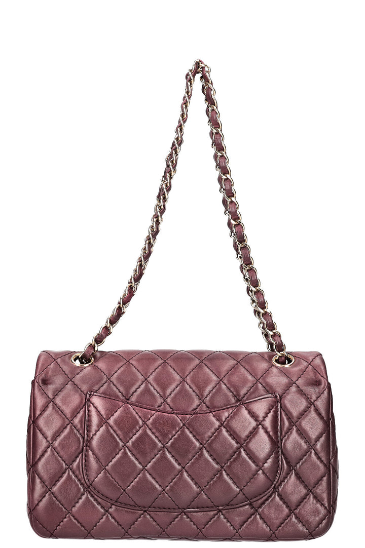 CHANEL Medium Double Flap Bag Aubergine