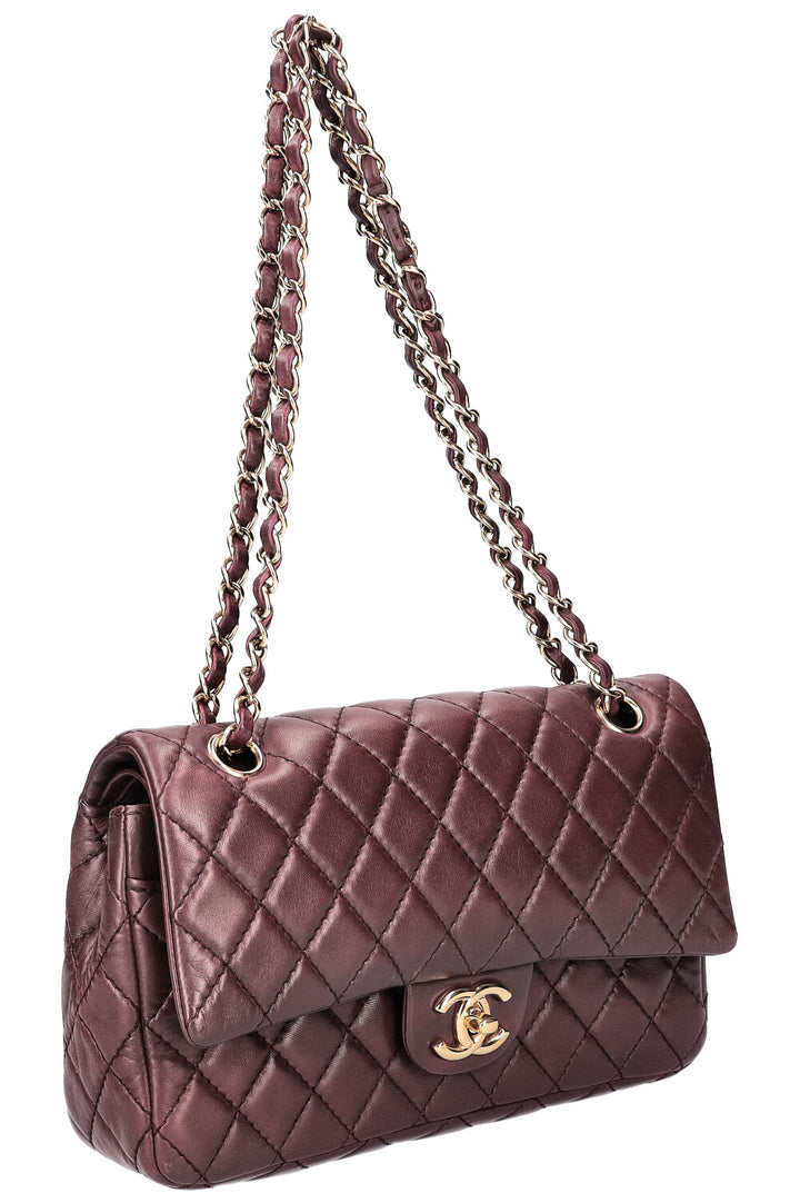 CHANEL Medium Double Flap Bag Aubergine