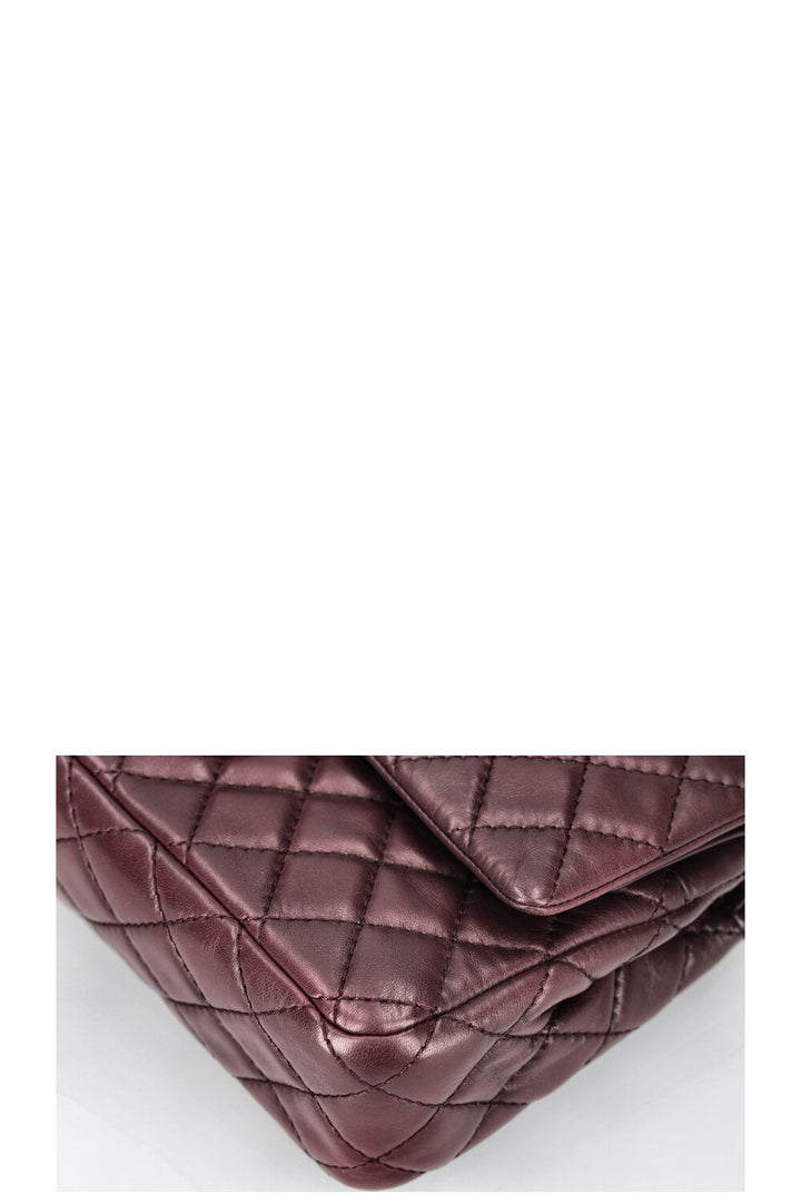 CHANEL Medium Double Flap Bag Aubergine