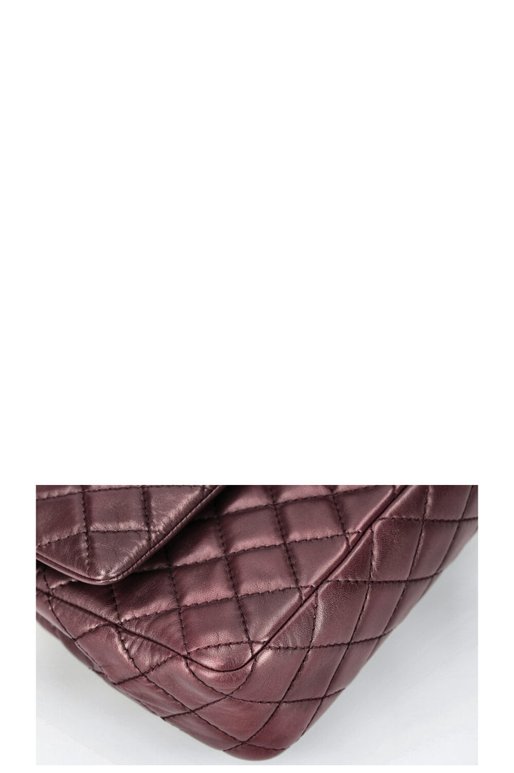 CHANEL Medium Double Flap Bag Aubergine