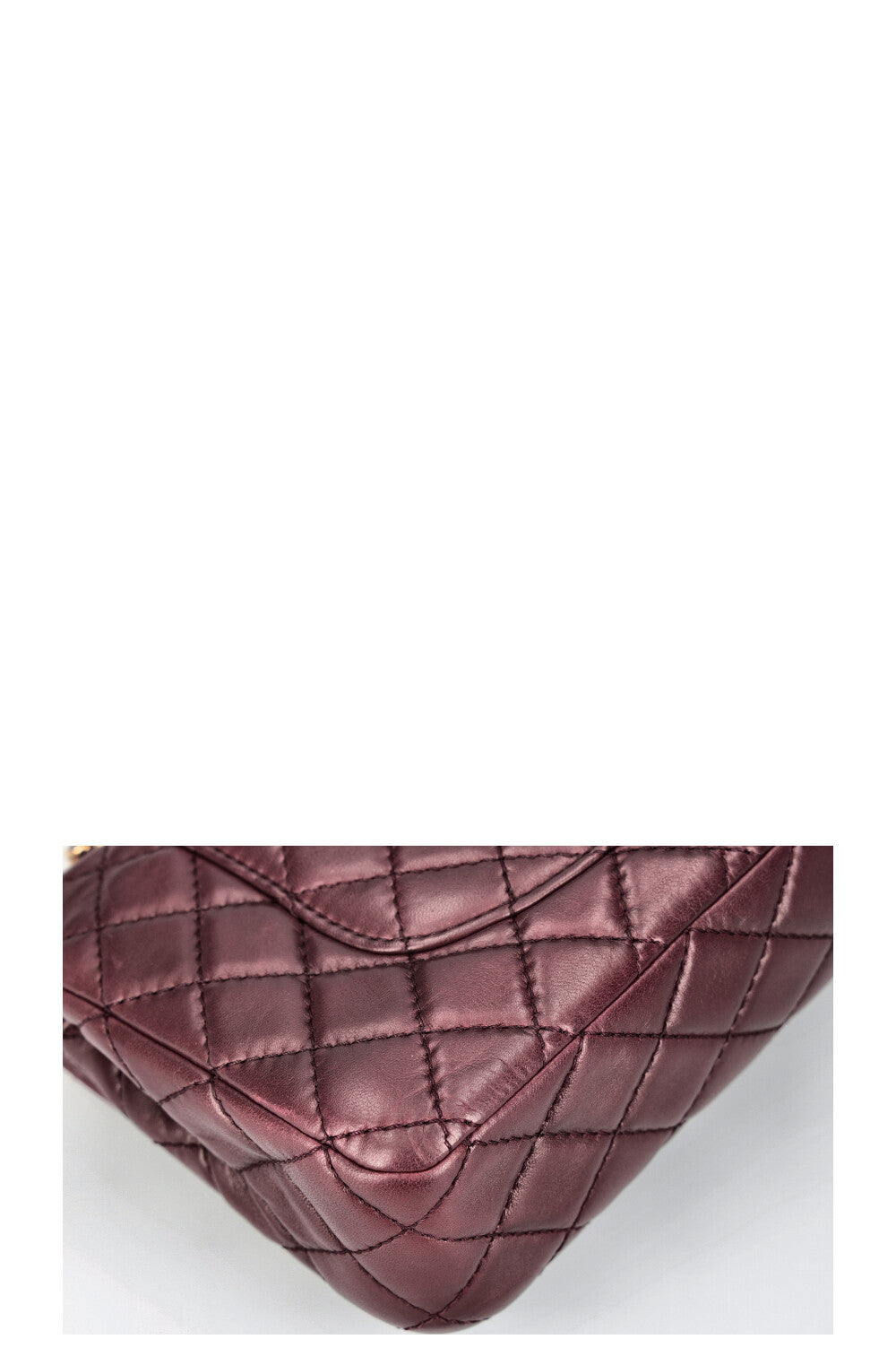 CHANEL Medium Double Flap Bag Aubergine