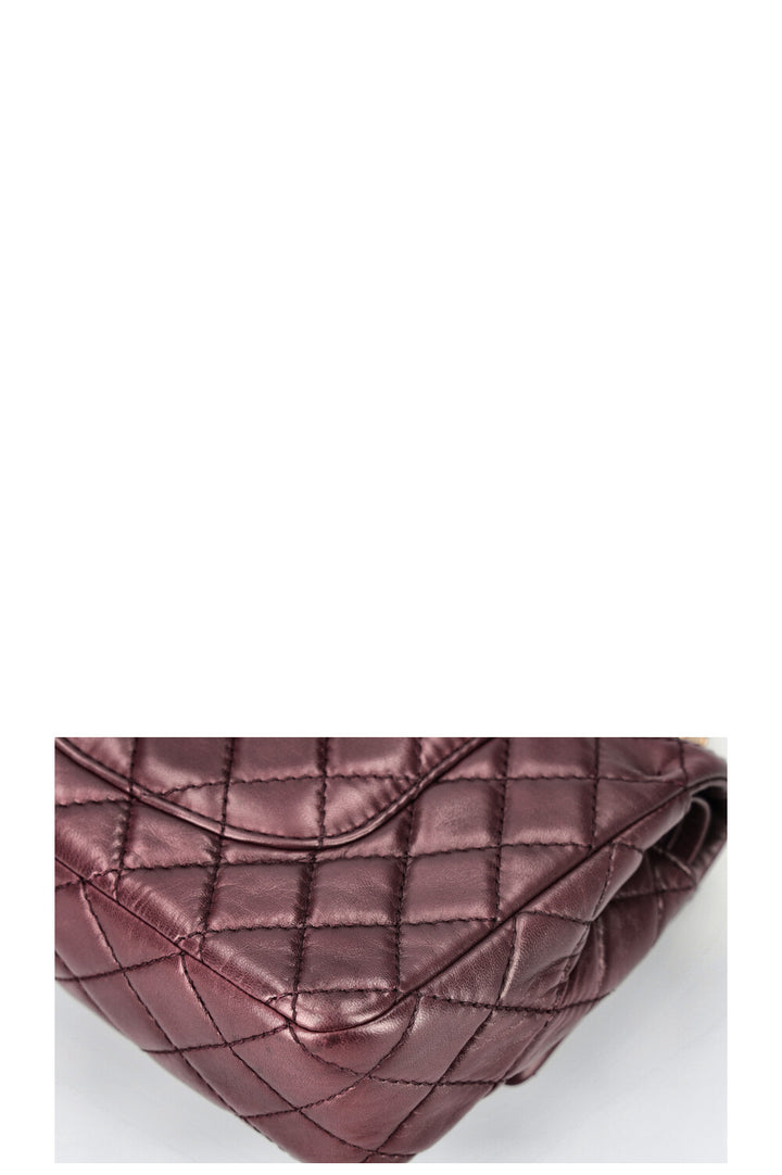 CHANEL Medium Double Flap Bag Aubergine