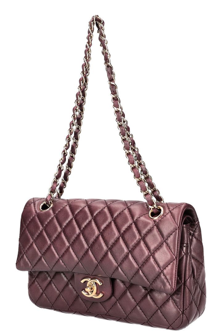 CHANEL Medium Double Flap Bag Aubergine