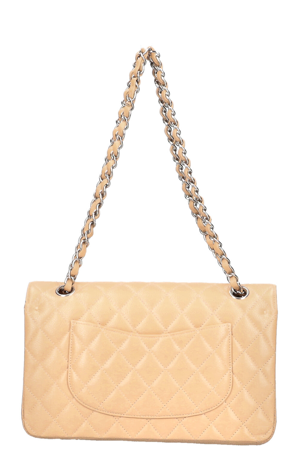 CHANEL Double Flap Bag Caviar Beige