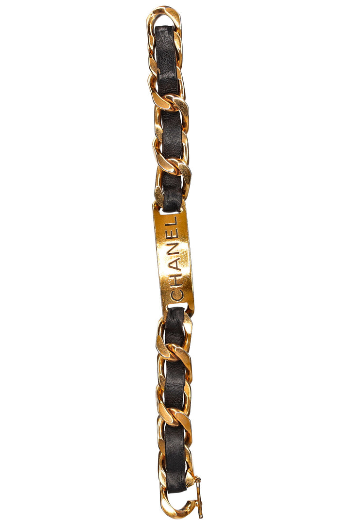 CHANEL Plaquette Bracelet Black