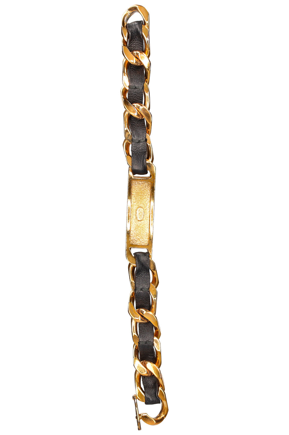 CHANEL Plaquette Bracelet Black