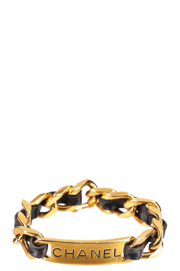 CHANEL Plaquette Bracelet Black