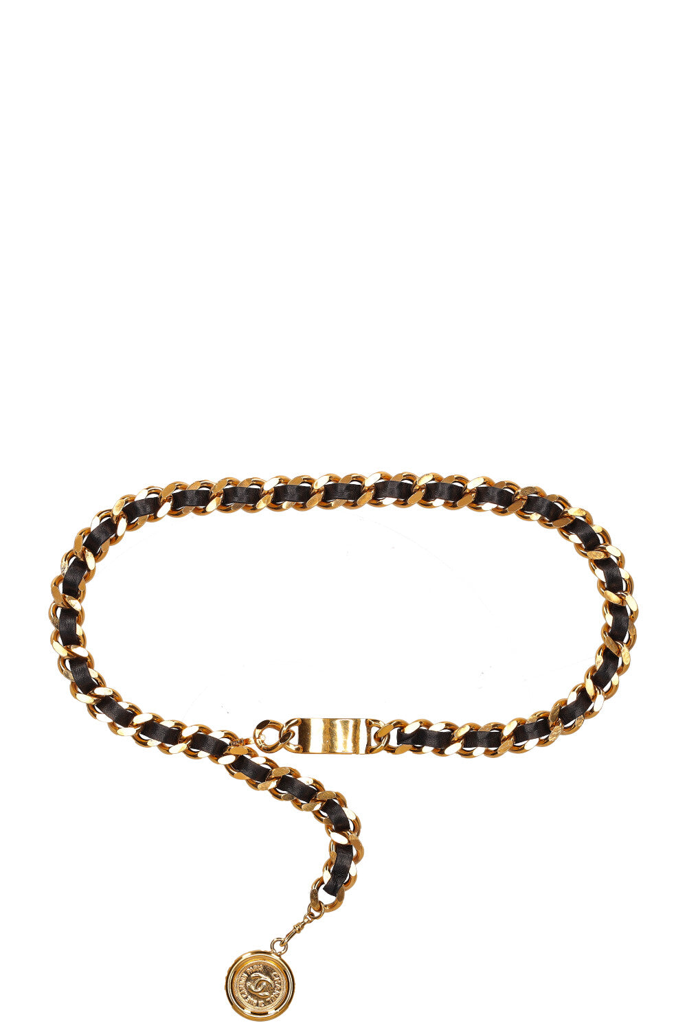 CHANEL Chain Belt with Plaquette and Medallion