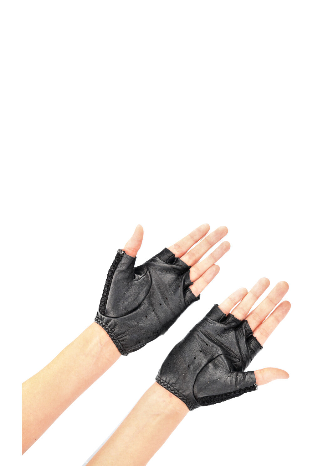 CHANEL Gloves Knit and Chain Black