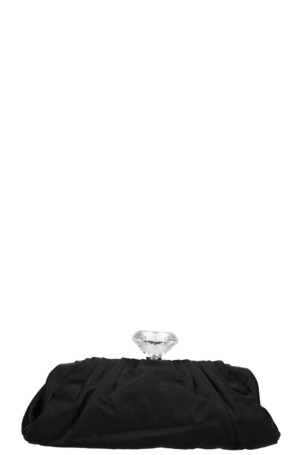 Chanel Satin Diamond Clutch Black 