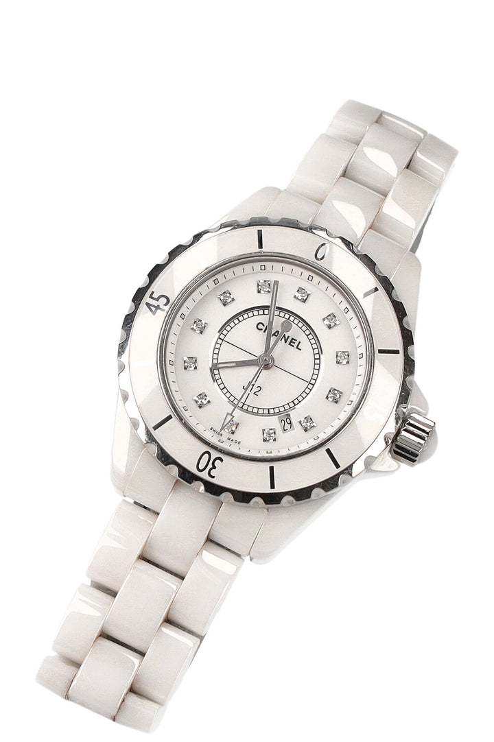 CHANEL J12 Watch 33mm White Diamonds