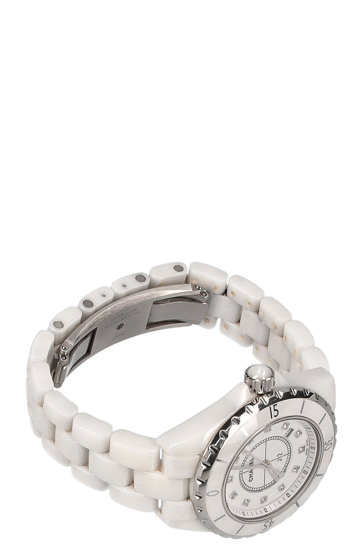 CHANEL J12 Watch 33mm White Diamonds