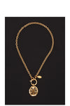 CHANEL Choker Necklace Gold Plated