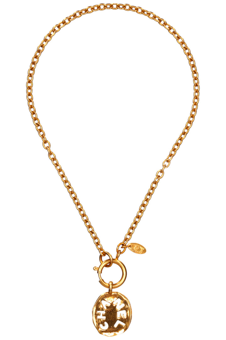 CHANEL Choker Necklace Gold Plated