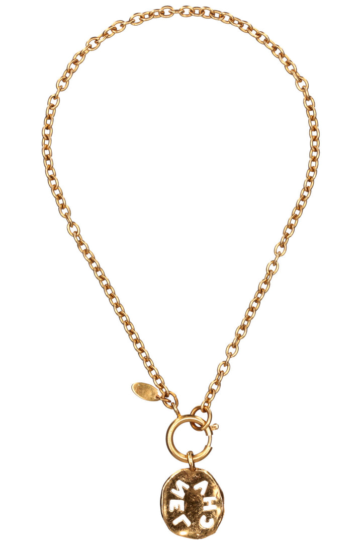 CHANEL Choker Necklace Gold Plated