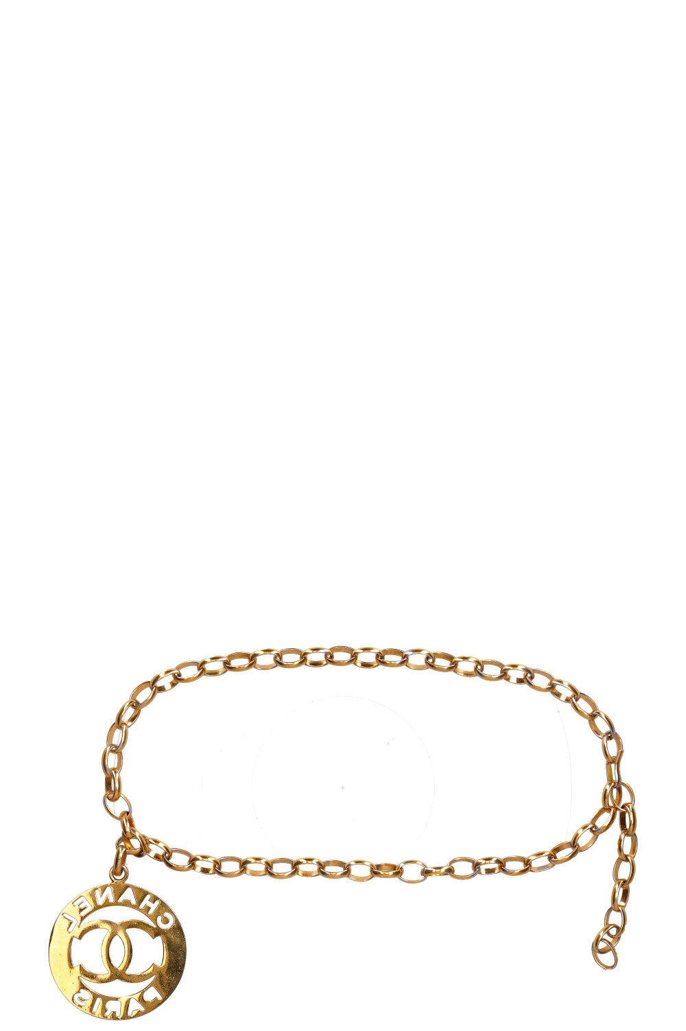 CHANEL Cutout Extra Large Logo Belt / Necklace Gold