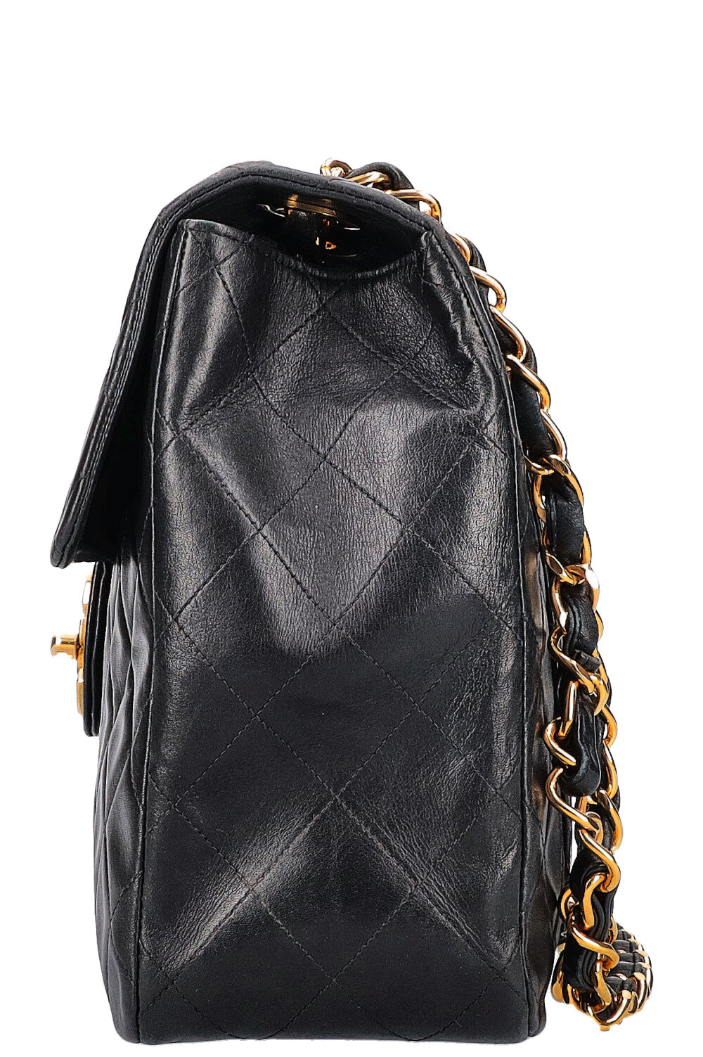 CHANEL Vintage Maxi Single Flap Bag Black