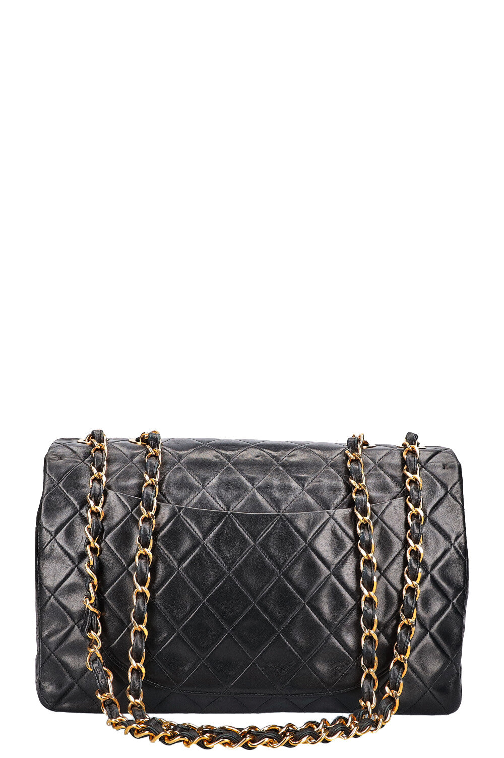 CHANEL Vintage Maxi Single Flap Bag Black
