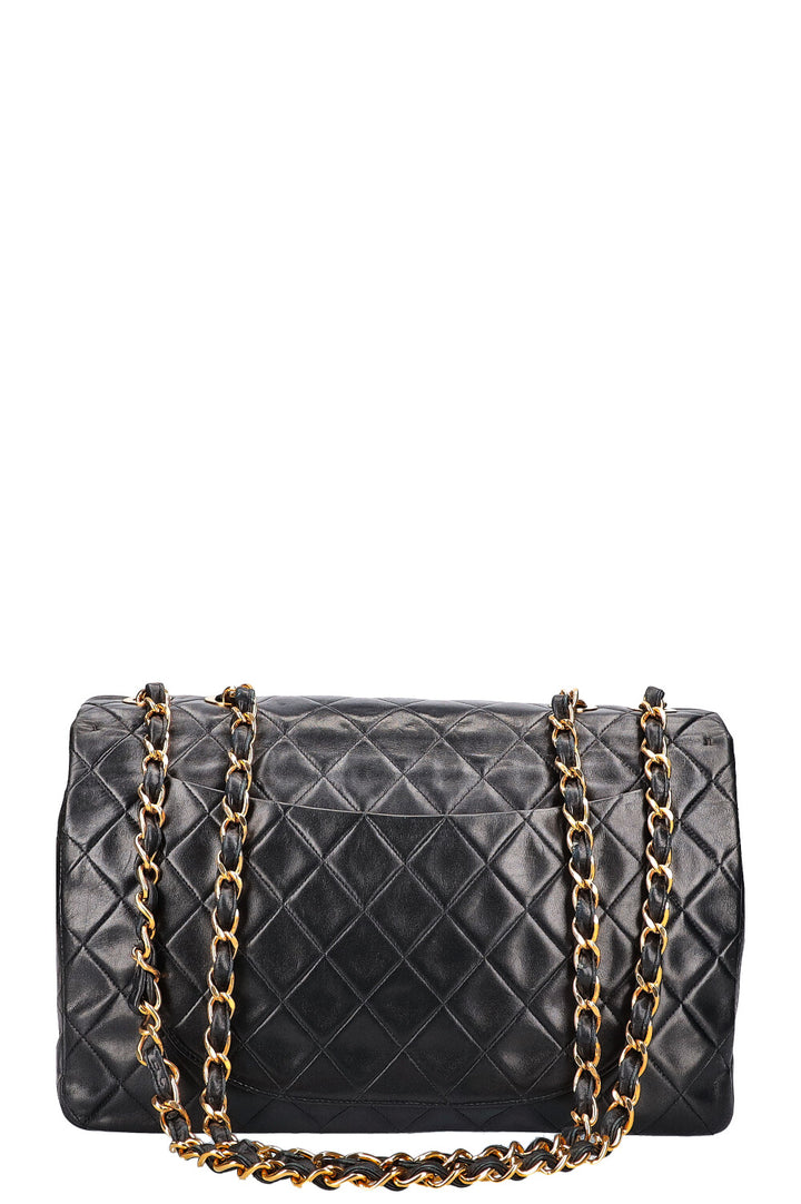 CHANEL Vintage Maxi Single Flap Bag Black