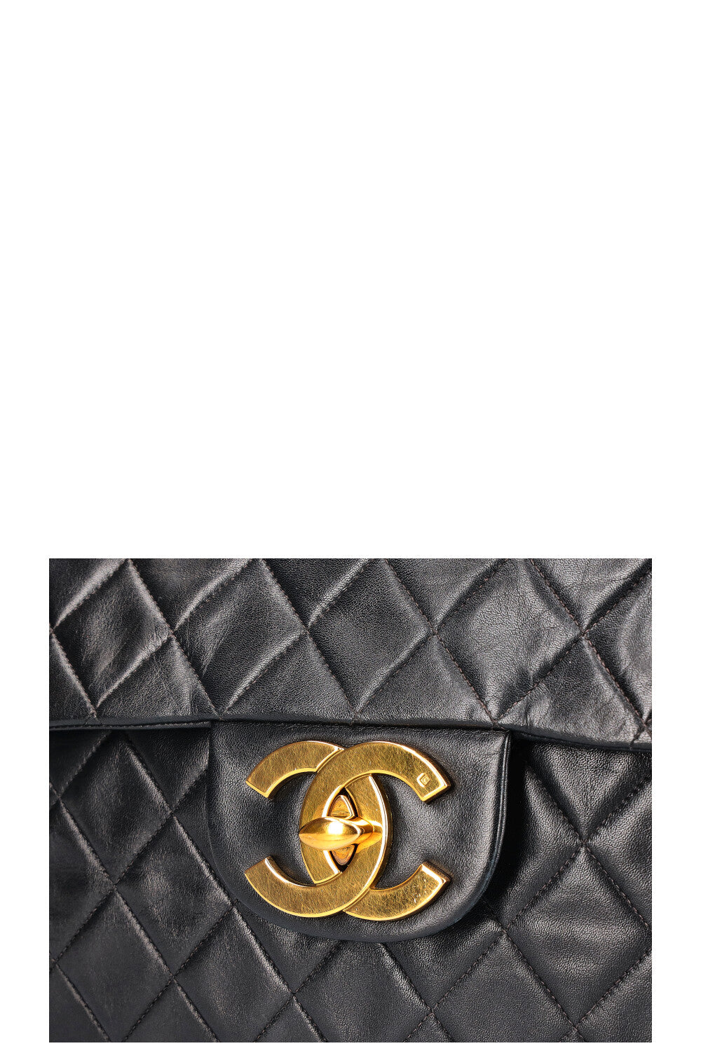 CHANEL Vintage Maxi Single Flap Bag Black