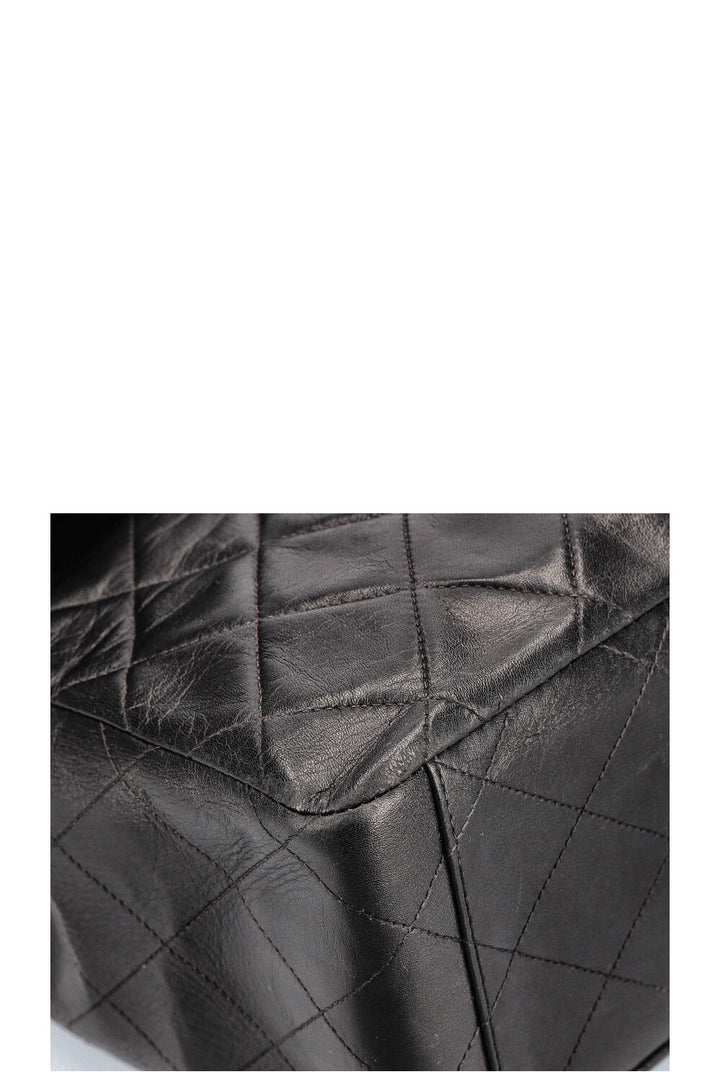 CHANEL Vintage Maxi Single Flap Bag Black