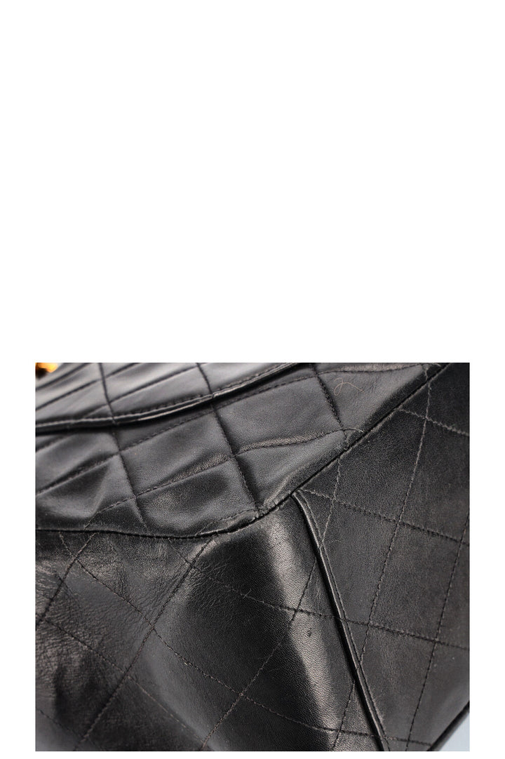 CHANEL Vintage Maxi Single Flap Bag Black