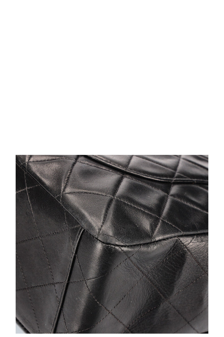 CHANEL Vintage Maxi Single Flap Bag Black