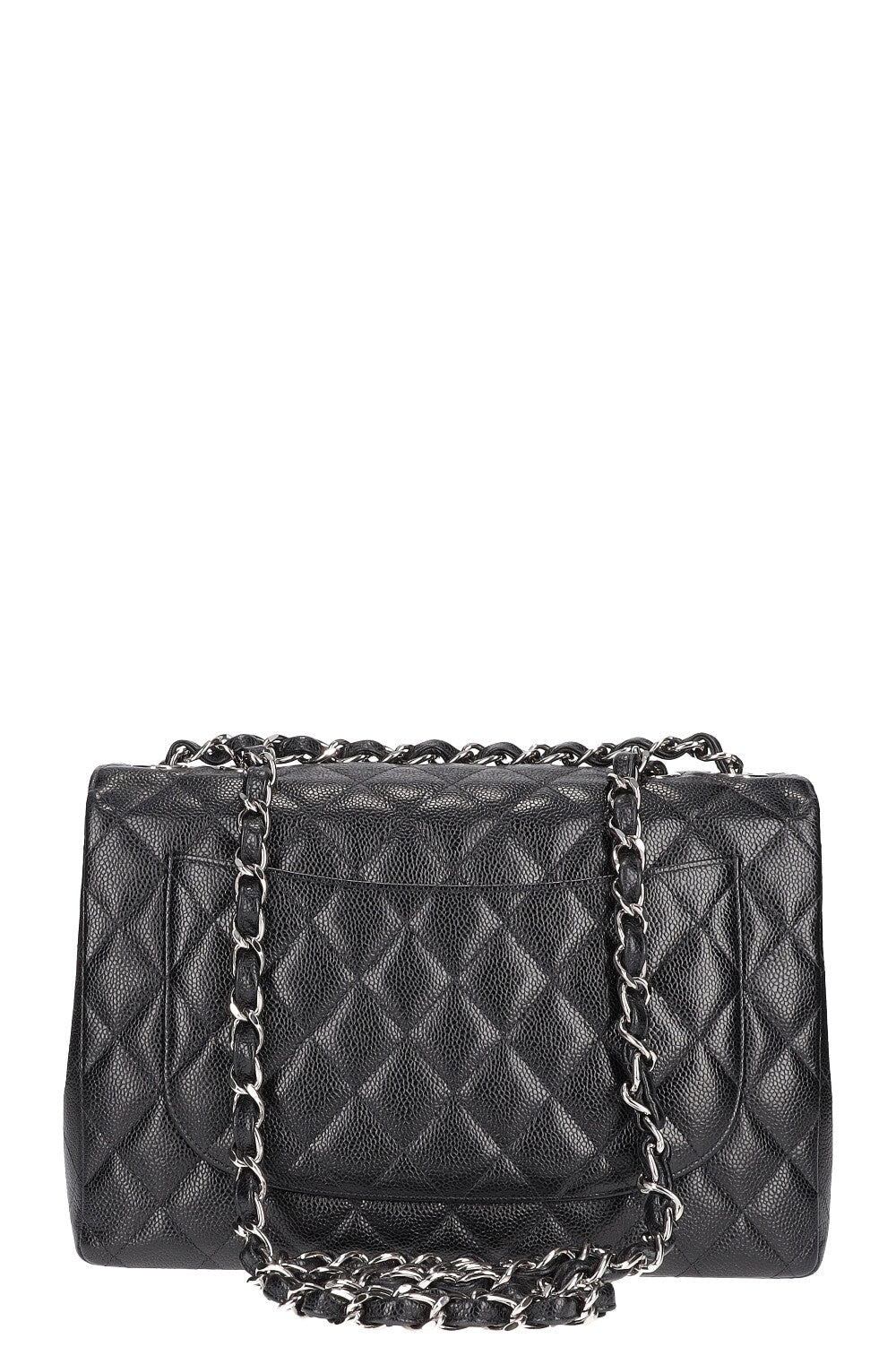 CHANEL Single Flap Bag Caviar Black