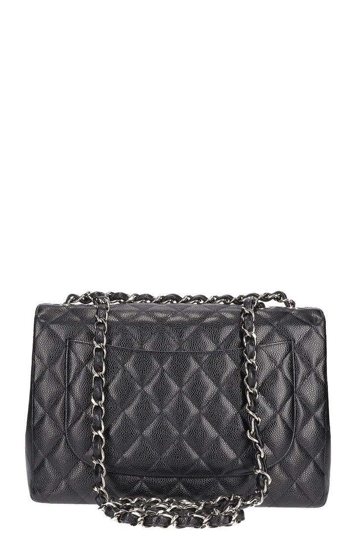 CHANEL Single Flap Bag Caviar Black