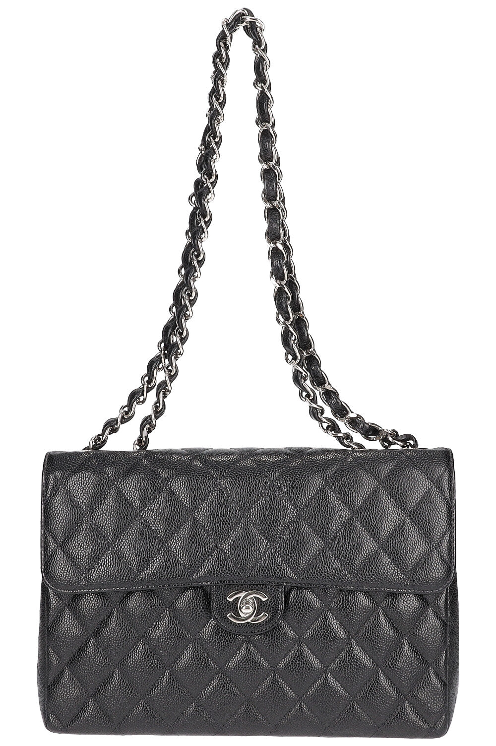 Chanel Top Handle Mini Rectangle Flap in 21S Black Caviar Aged GHW