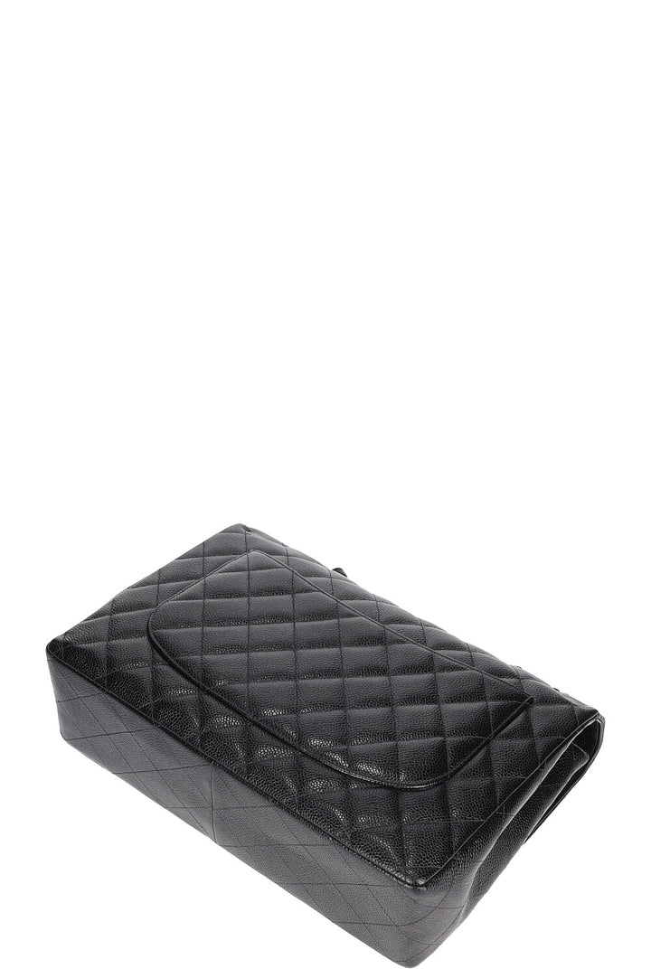 CHANEL Single Flap Bag Caviar Black