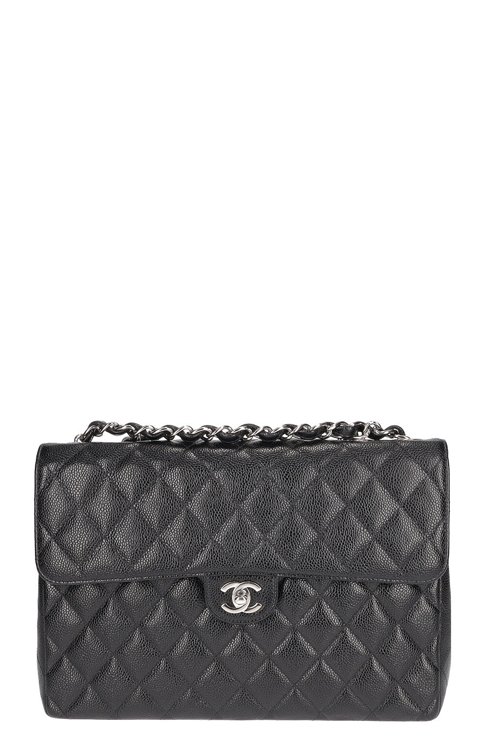 Chanel Single Flap Bag Black Caviar 