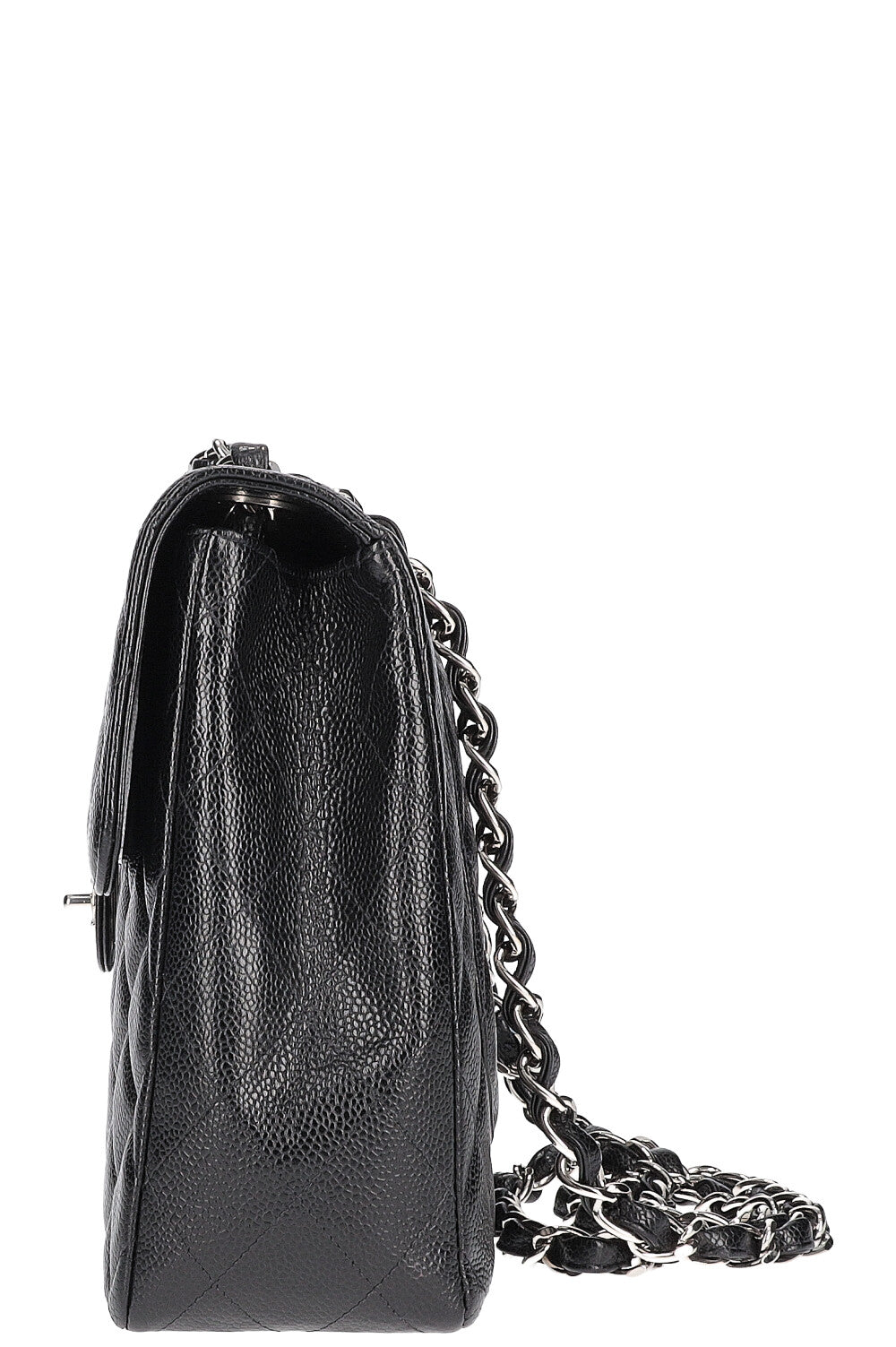 CHANEL Single Flap Bag Caviar Black