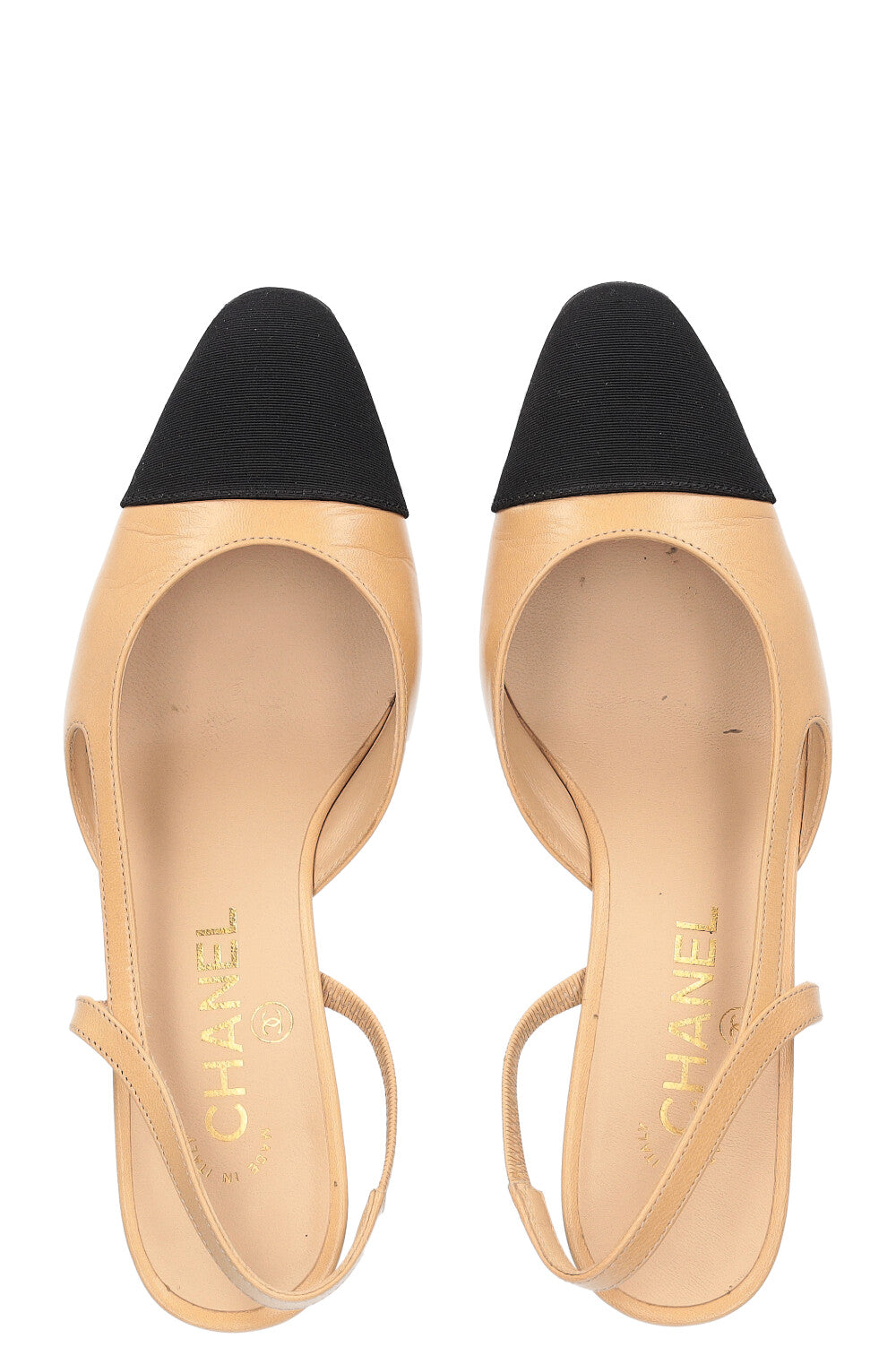CHANEL escarpins a brides beiges REAWAKE