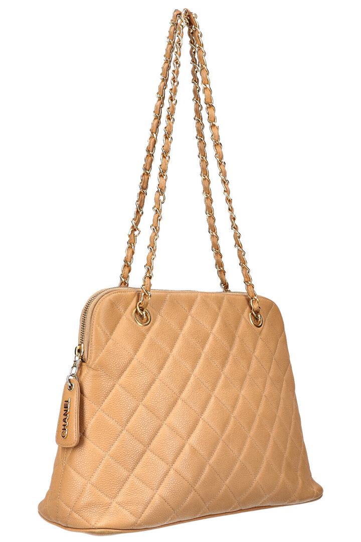 CHANEL Sac Caviar Beige
