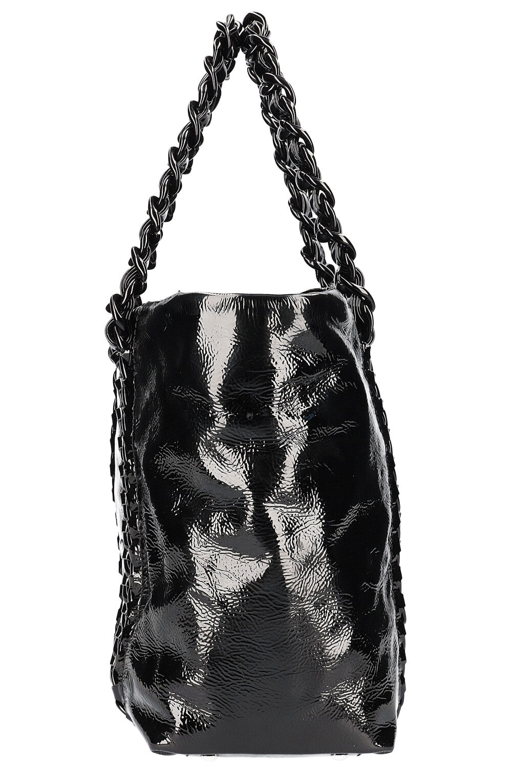 CHANEL Modern Chain Tote Patent Black