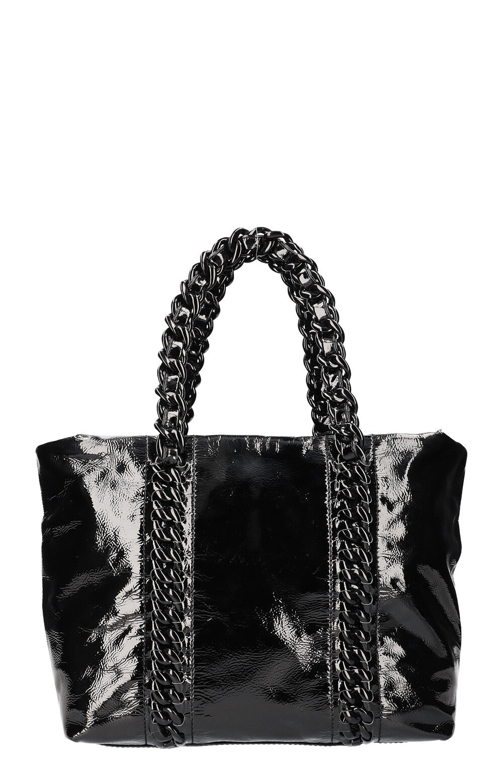 CHANEL Modern Chain Tote Patent Black
