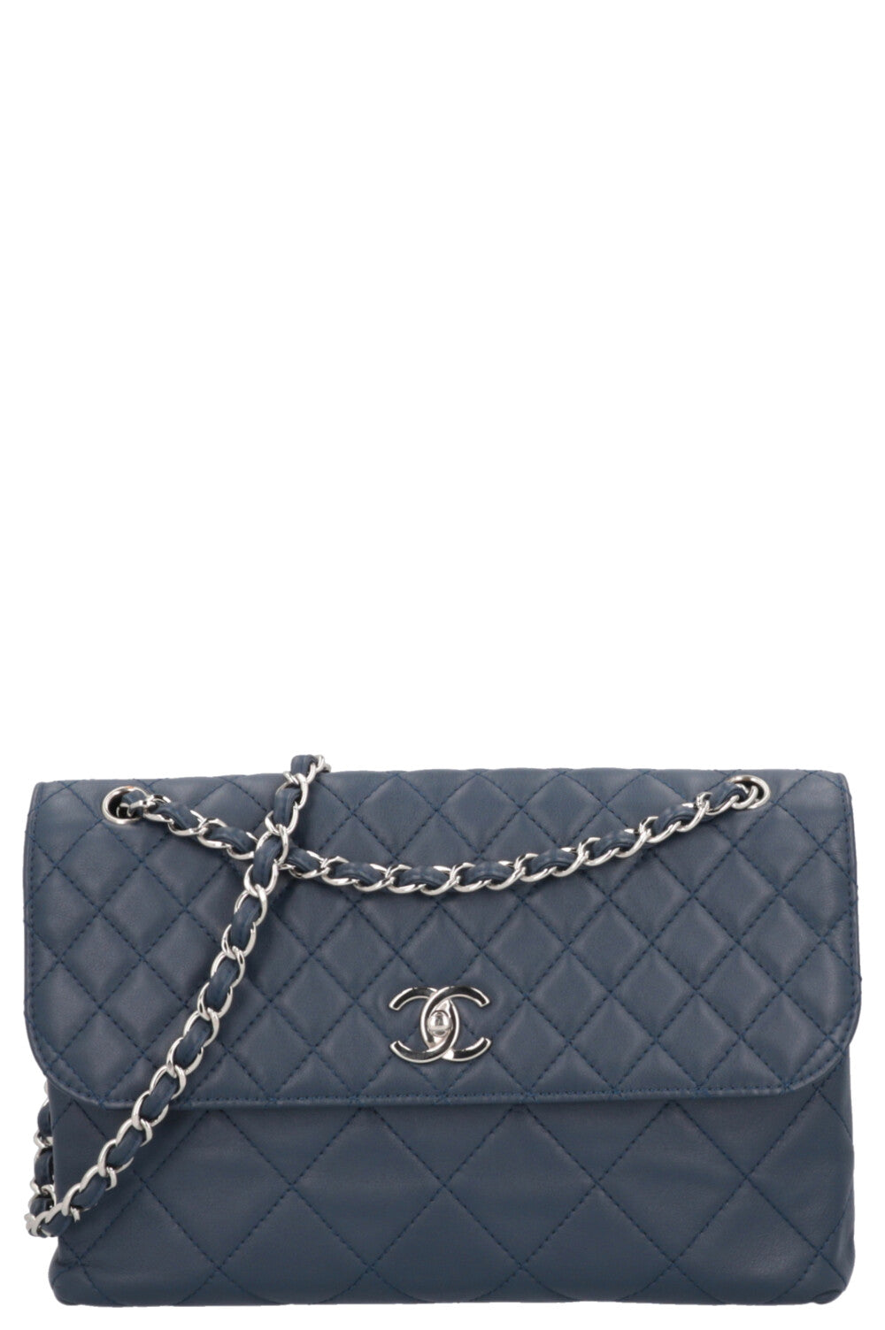 Chanel In The Business Bag Blau Lammleder Silber Hardware