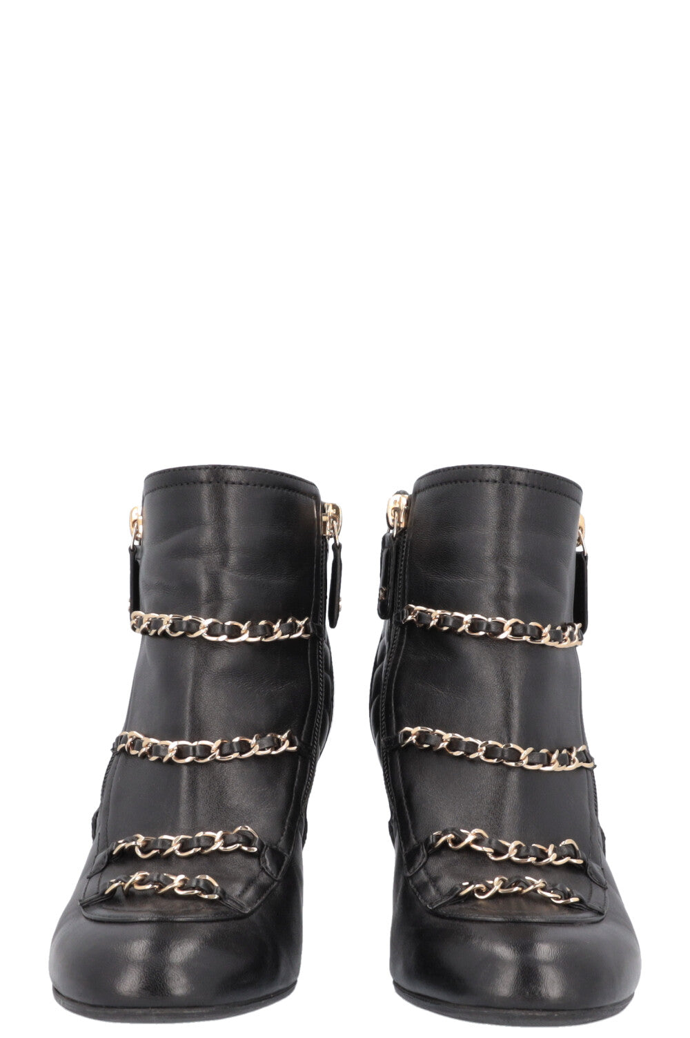 CHANEL boots with chain