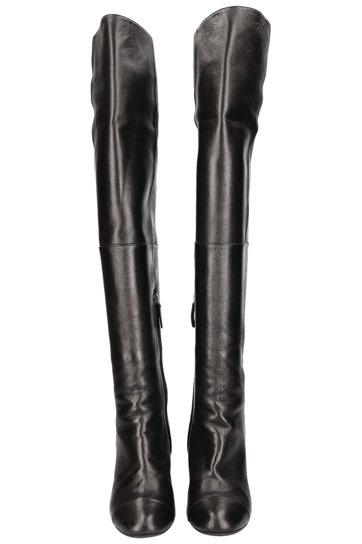 CHANEL Thigh High CC Boots