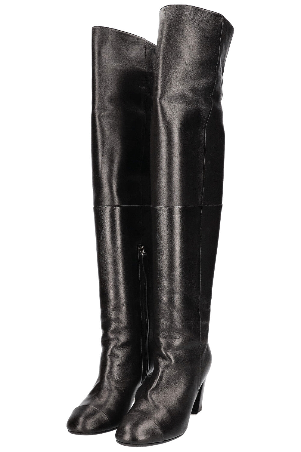 CHANEL Thigh High CC Boots