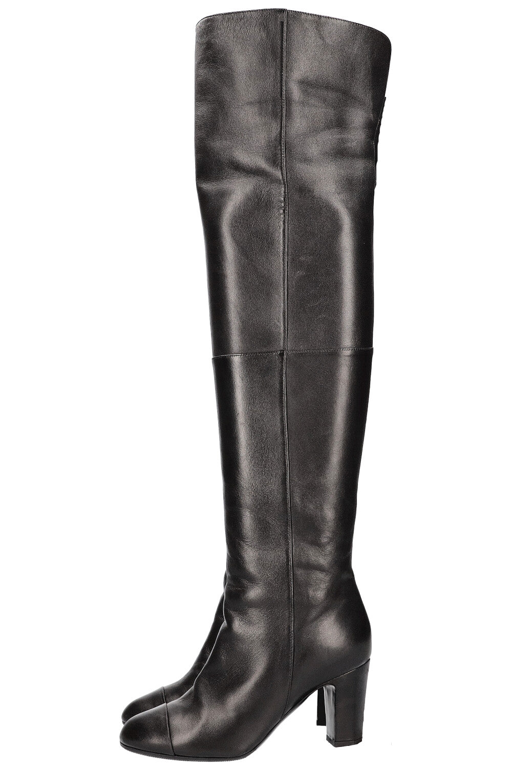 CHANEL Thigh High CC Boots