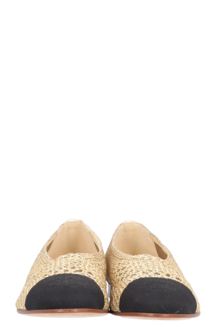 CHANEL Flats Gold