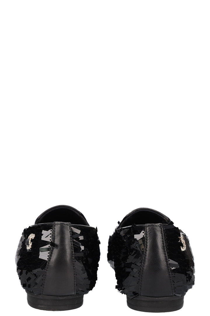 CHANEL Ballerines Paillettes Noir
