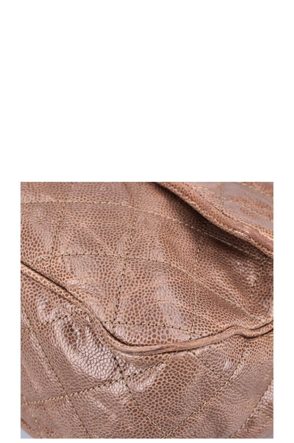 Chanel Brown Quilted Glazed Leather Large Shiva Flap Bag at 1stDibs