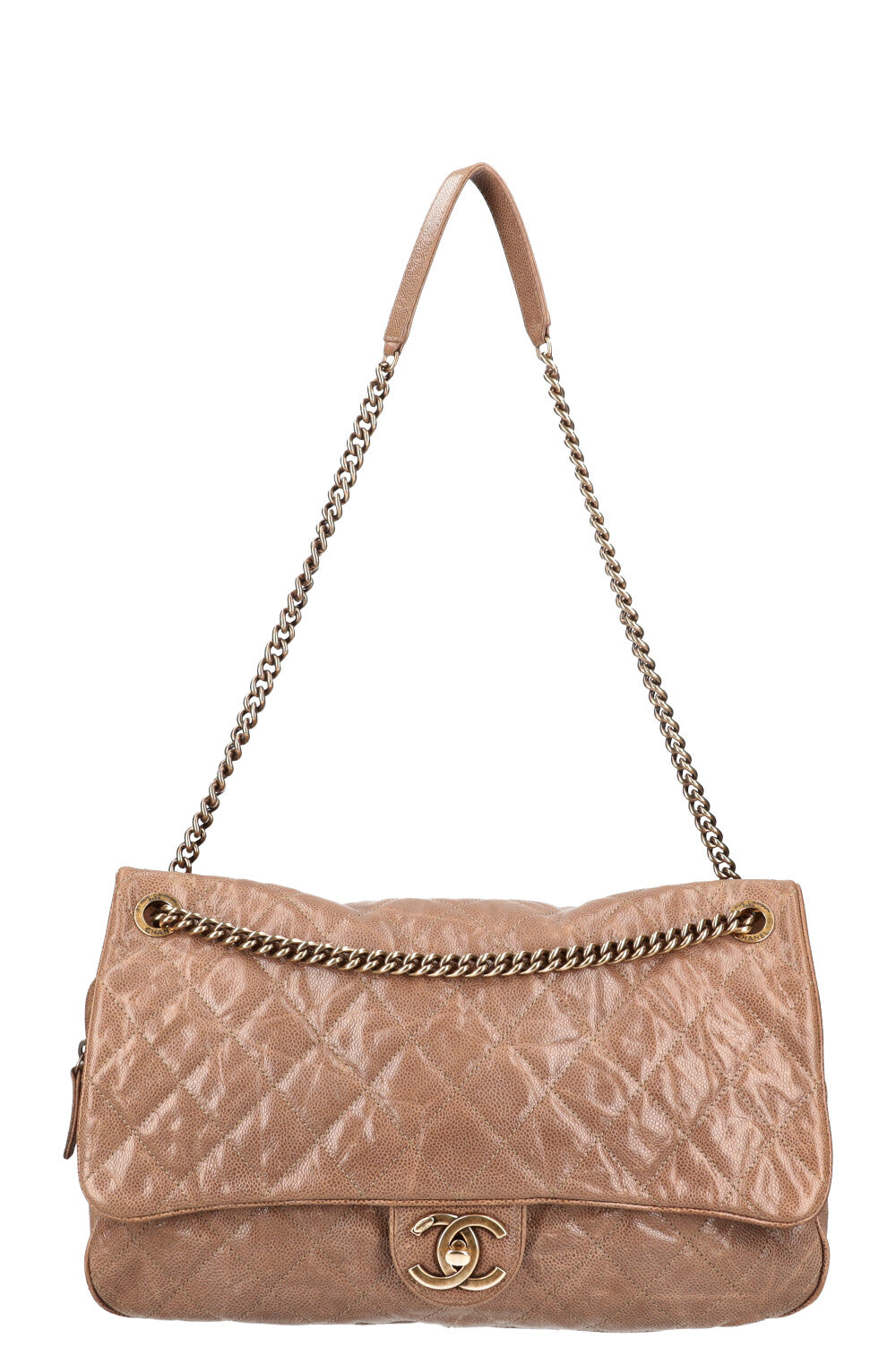 CHANEL Shiva Flap Bag Quilted Brown REAWAKE