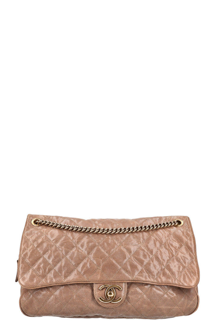 CHANEL Shiva Flap Bag Quilted Brown